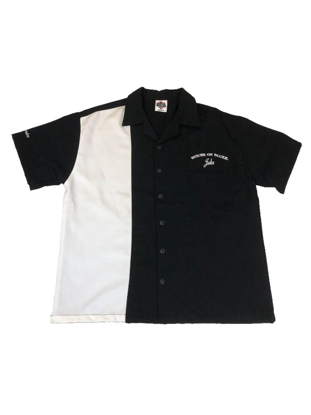 House of Blues Mens Blues Brothers Bowling Shirt Jake Mission from God Medium